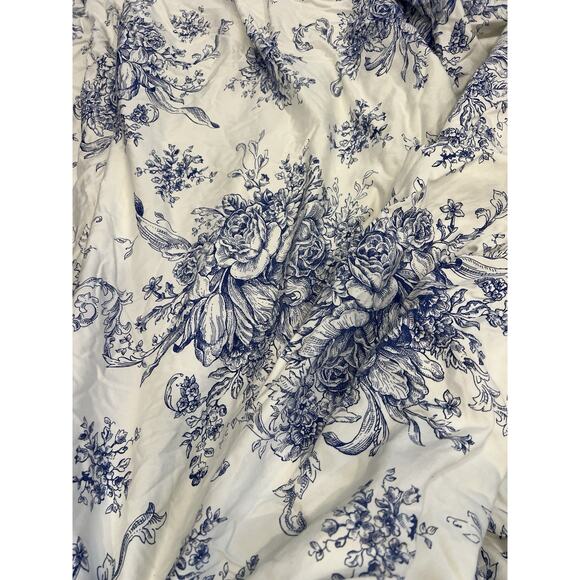 Melange Home Duvet Cover Navy Toile, King Size 80 x 104” 100% Cotton - Picture 15 of 15